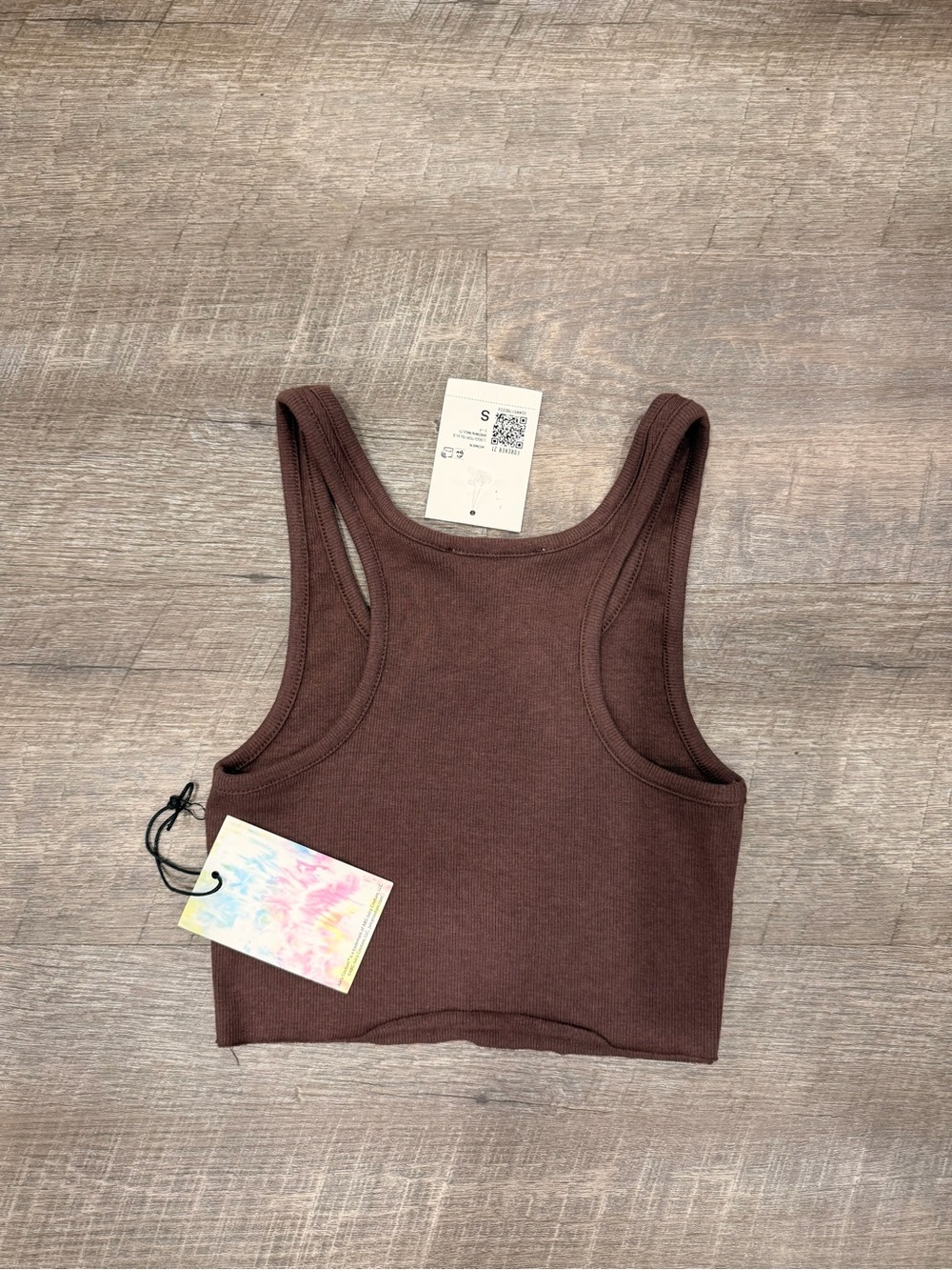 JUICY COUTURE FOREVER 21 Brown Cropped Racerback Tank Top Women’s Size S NWT Y2K - Picture 2 of 4